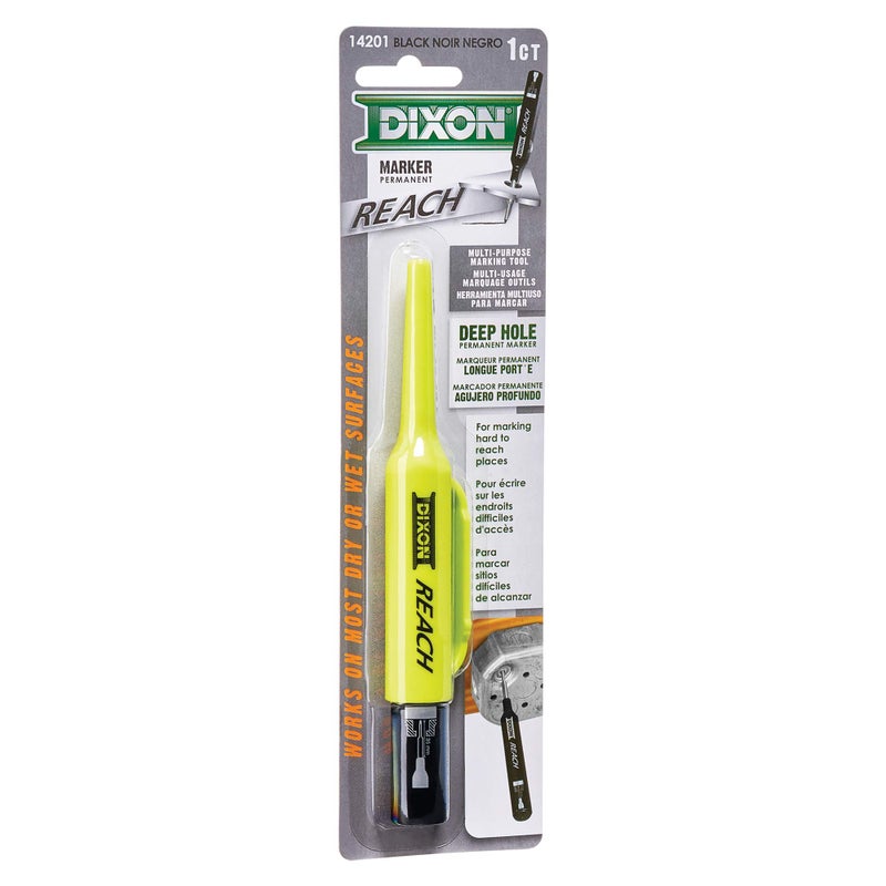 DIXON Industrial REACH- Deep Hole Permanent Marker, Black, 1-Count (14201) - Image 1